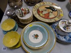 Parcel of mixed china including Royal Winton bowls, Royal Doulton series plates etc