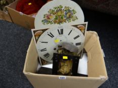 A longcase clock painted dial & movement