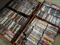 Four crates of various titled DVDs