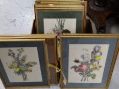 A parcel of framed Botanical prints