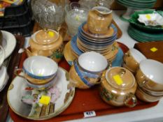 A selection of Chinese export various patterned teaware