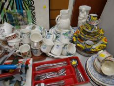 A large parcel of various tea, dinnerware & cutlery including Royal Doulton 'Everyday', 'Cottage