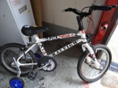 A Raleigh arctic patrol child's pedal cycle with stabilisers