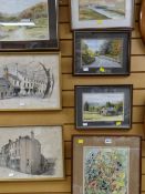 Three framed watercolours of Welsh rural scenes by E L SIMOCK together with a framed watercolour