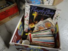 A parcel of various vintage LP & single pop records