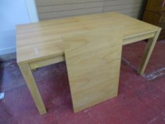Light wood modern extending table