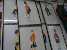 Collection of eight military regimental prints and quantity of other prints and engravings