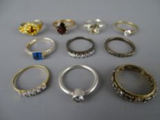 Parcel of ten mixed dress and other rings (two damaged), 19.5 grms gross