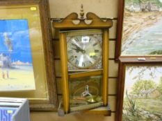 Vintage style pendulum wall clock