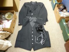 Vintage usher's waistcoat, jacket and belt etc