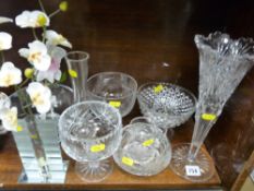 Selection of cut and other glassware