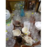 Two trays of various glassware & commemorative ware