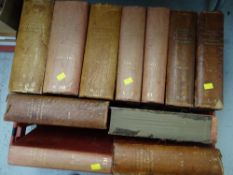 Eleven vintage bound volumes of the English Dictionary on Historical Principles