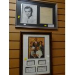 Framed photograph & signed letter by JAMES MASON, framed photograph & autograph of the CAST OF