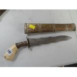 A Middle Eastern bone-handle dagger