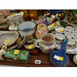 Tray of mainly ceramic ornaments