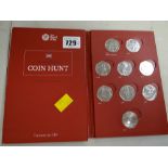 A Great British Coin Hunt 50p collection containing numerous commemorative 50p coins (Kew Gardens