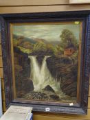 Early twentieth century oil on canvas of Aberdulais Falls, signed M MORGAN, dated 1928