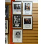 Parcel of framed photographs & autographs - HAYLEY MILLS, JOHN MILLS, TIPPI HEDREN, ROBERT STACK,