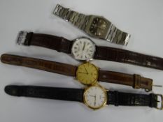 Four gents wristwatches including a vintage Longines, rotary Seiko etc