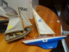 Small model pond yacht & sailboat