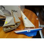 Small model pond yacht & sailboat