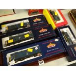 Four Bachmann OO gauge diesel locomotives together with Hornby shunter