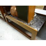 A 1960s / 70s grey & white marble top coffee table