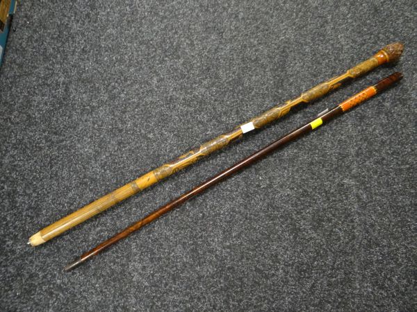 Two decorative walking canes - Image 2 of 5