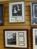 Framed autograph & photograph of RONNIE CORBETT & RONNIE BARKER together with framed photograph &