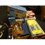 Various boxed TV programme themed novelty teapots, boxed Diecast vehicles
