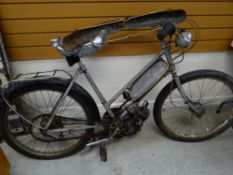 A vintage 1950s Sturmey Archer / Raleigh petrol driven pedal cycle