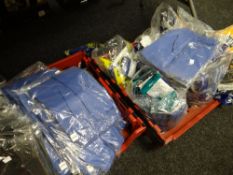A large collection of as new sports socks, shorts, skinny tops, girls' trousers