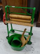 A Triang mangle & washboard together with bowl etc