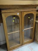 Small pine two-door standing cabinet