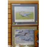 Signed limited edition print entitled 'D-Day - by Air by Land by Sea', together with another