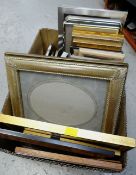A box of various photograph & picture frames