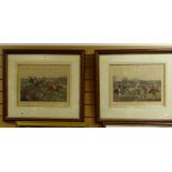 Two framed horse racing prints from Fore's 'Steeple Chase' scenes