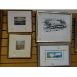Framed limited edition print by FRANCES SHEARING together with a framed print by D MACE & two