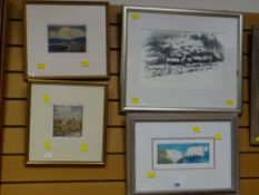 Framed limited edition print by FRANCES SHEARING together with a framed print by D MACE & two