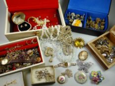 A parcel of various costume jewellery, ladies Sekonda wristwatch etc