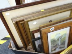 Box of framed prints, pictures etc