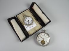 Hallmarked silver pocket watch together with a white metal possibly Indian silver pocket watch