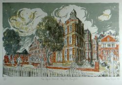 MARY TRAYNOR limited edition (122/250) coloured print - 'The Royal Gwent Hospital, Newport',