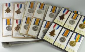 AN ALBUM OF WWI PERIOD MEDALS RELATING TO WELSH MEN & THE WELSH REGIMENT, groups & pairs, single