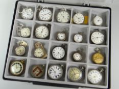 A COLLECTION OF TWENTY POCKET WATCHES including silver examples