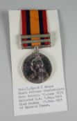 QUEEN'S SOUTH AFRICA MEDAL with two clasps Orange Free State & Cape Colony, engraved to 2867 3rd