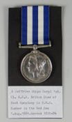 VICTORIAN EGYPT UNDATED MEDAL engraved A Jeffries Ship's Corporal 1st CL HMS Briton (with printed