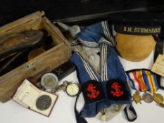 MEDALS & ITEMS RELATING TO SUBMARINER THOMAS HAROLD JAMES Able Body Royal Navy J 22150 of Usk,