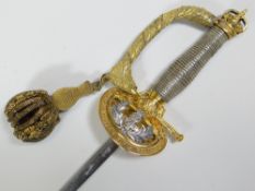 A FINE QUALITY EDWARD VII CEREMONIAL SWORD possibly worn by a diplomat and purported to have been